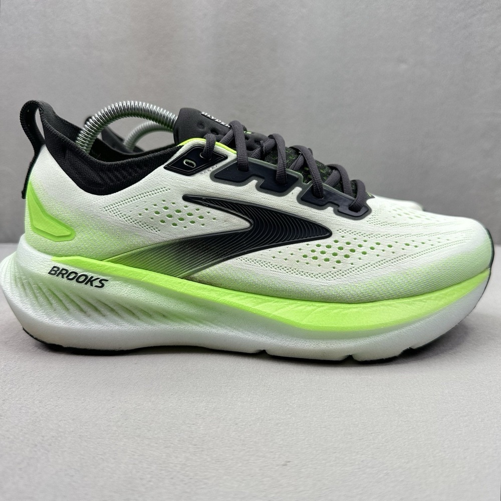 Mens Size 8.5 (D) Brooks Glycerin 23 Shoes White / Phantom Green Running Sneaker
